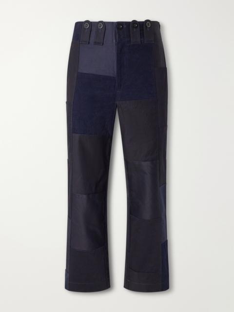 Junya Watanabe MAN Patchwork Straight-Leg Paneled Cotton-Twill Trousers