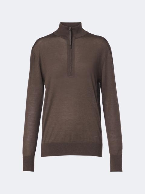 Tod's Cashmere and silk half-zip sweater