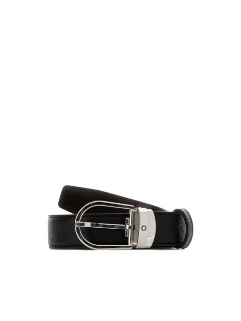 Montblanc Horseshoe leather reversible belt