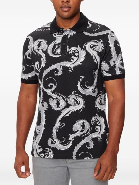 VERSACE JEANS COUTURE Barocco print polo shirt