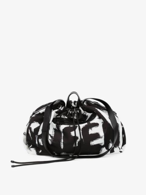 Alexander McQueen Mcqueen Graffiti Bundle Bag in Black/white