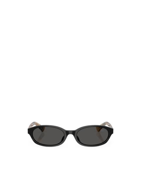 Burberry Check oval-frame sunglasses