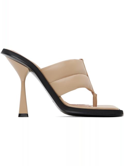 ANDREĀDAMO Beige Padded Sandals