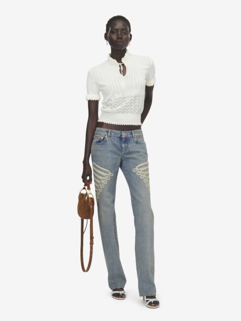 Alexander McQueen Pointelle Knit Top