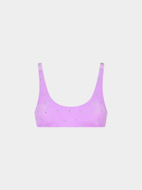 DSQUARED2 CRYSTALS BIKINI BANDEAU TOP