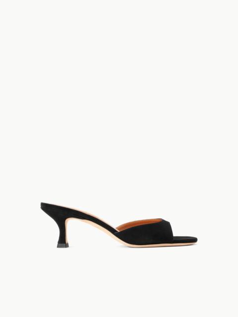 STAUD BRIGITTE MULE BLACK SUEDE