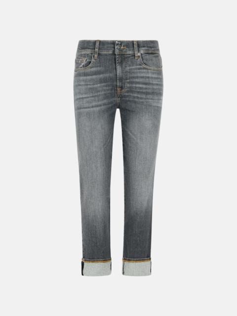 7 For All Mankind 'RELAXED SKINNY' GREY COTTON JEANS