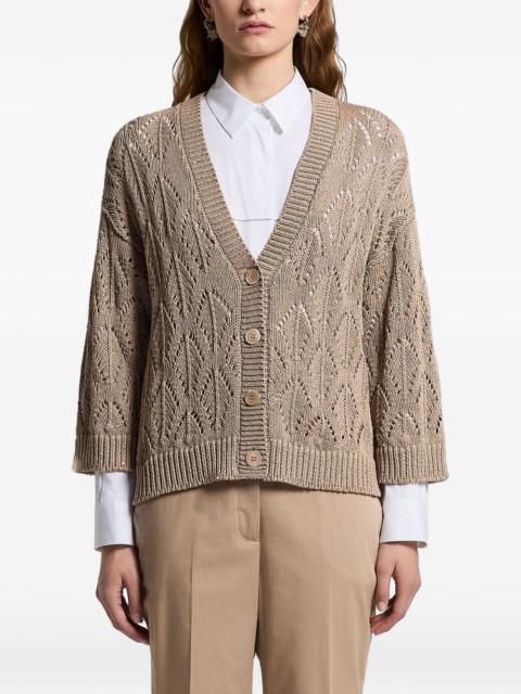 PESERICO sequinned cordonet cardigan