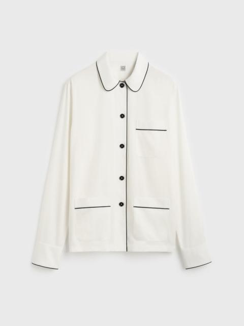 TOTEME Piped pj top off-white