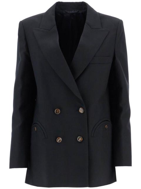 BLAZÉ MILANO EVERYNIGHT ALCANARA DOUBLE-BREASTED BLAZER