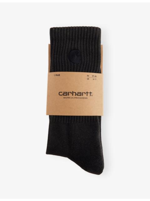 Carhartt Hudson Brand-Embroidery Stretch-Cotton Blend Socks