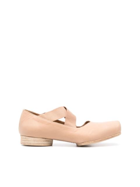UMA WANG crossed strap ballerinas