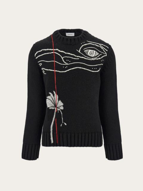 FERRAGAMO Sweater with embroidery detail