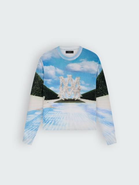 AMIRI PRINTED RUNWAY LOGO CREW