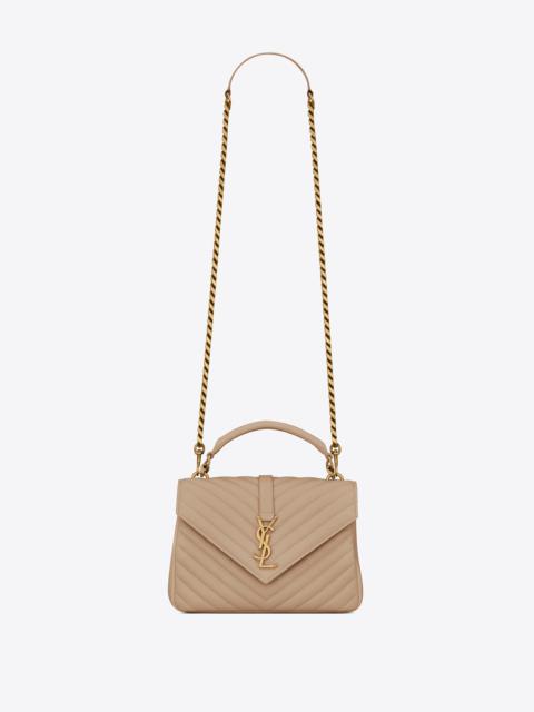 SAINT LAURENT collège medium chain bag in quilted leather