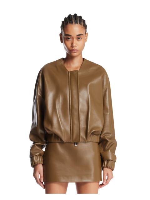 KHAITE Green Cordan Leather Jacket
