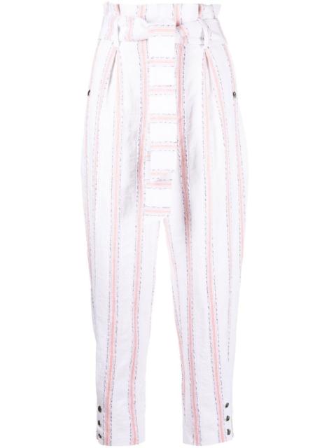 IRO Rula striped-leg trousers