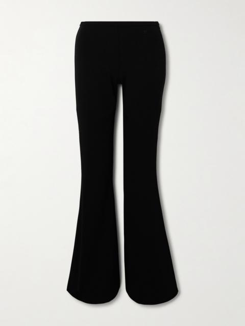 courrèges Ellipse Zip-detailed Jersey Flared Pants