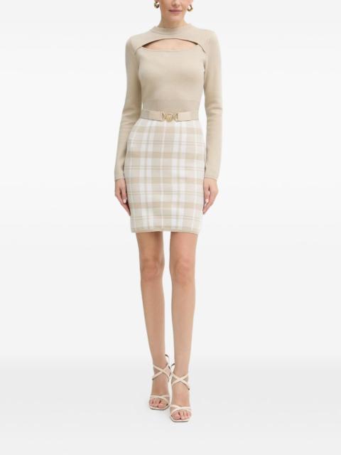 GUESS USA cutout check mini dress