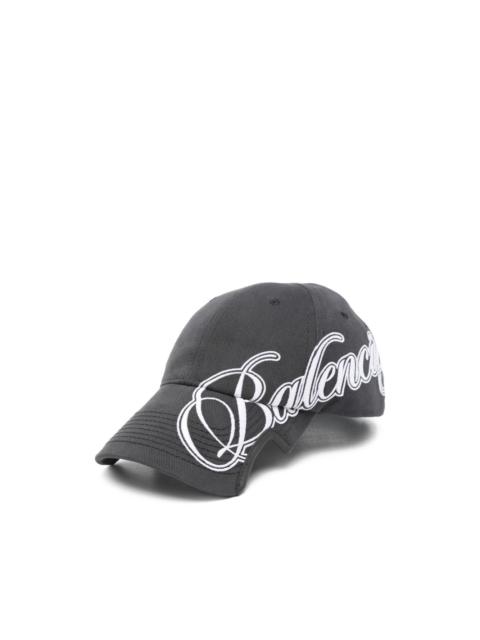 BALENCIAGA script logo drill cotton cap