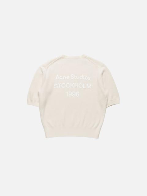 Acne Studios Cashmere logo knit - White