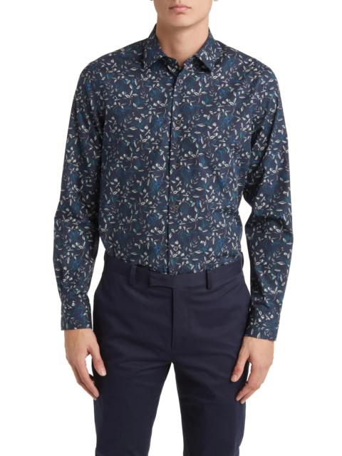 Tailored Fit Vine Print Dress Shirt