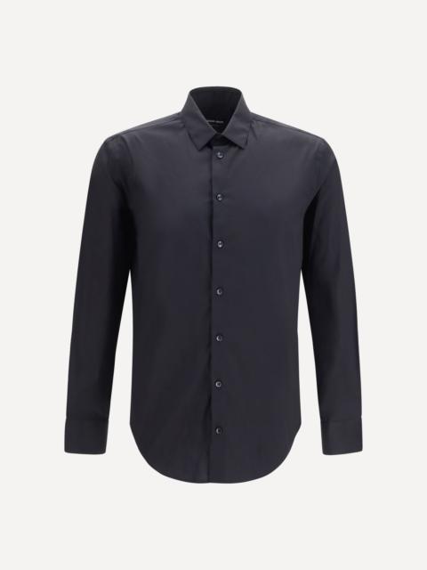 GIORGIO ARMANI Shirt slim fit in stretch cotton poplin