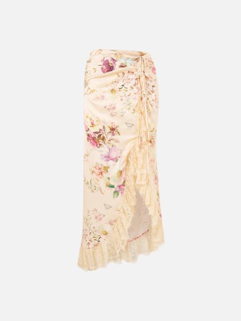 CAMILLA WRAP TIE SKIRT WITH RUFFLE