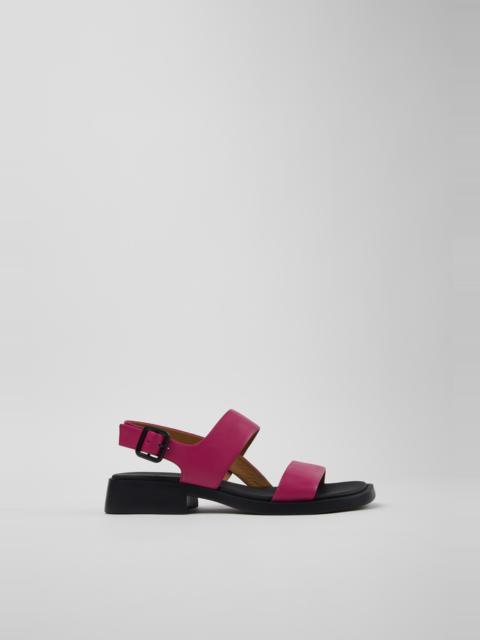 CAMPERLAB Burgundy Leather Sandals for Women.