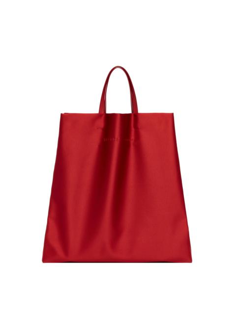 Carven Red Satin Jeanne Tote Bag