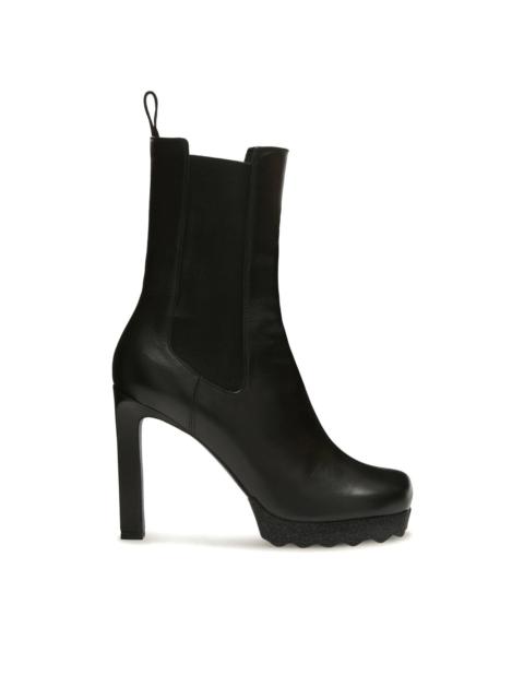 Off-White leather heeled boots