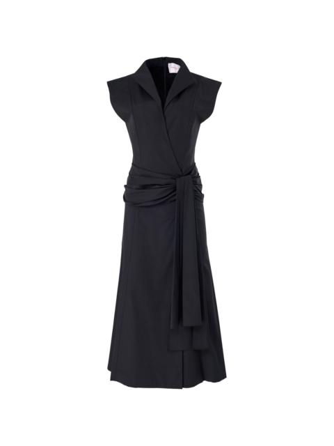 CAROLINA HERRERA wrap midi dress