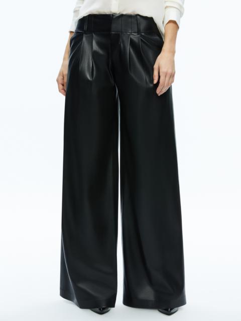 Alice + Olivia ANDERS VEGAN LEATHER LOW RISE PANT