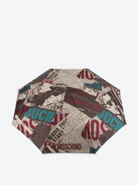 Moschino NEWSPAPER OPENCLOSE UMBRELLA