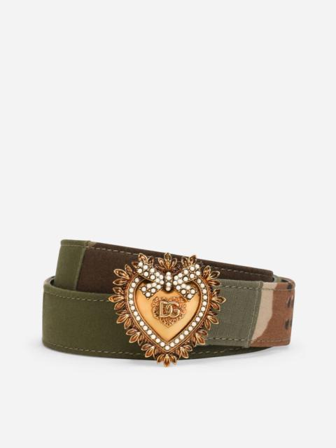 Dolce & Gabbana Devotion belt in camouflage patchwork