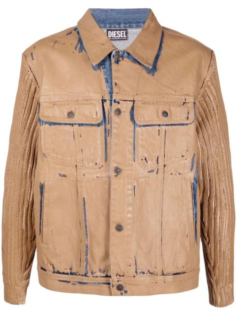 Diesel panelled denim jacket