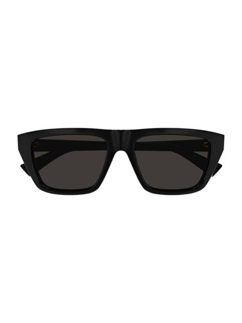Bottega Veneta Bottega Veneta BV1291S001 Square Full Rim Sunglasses — Black