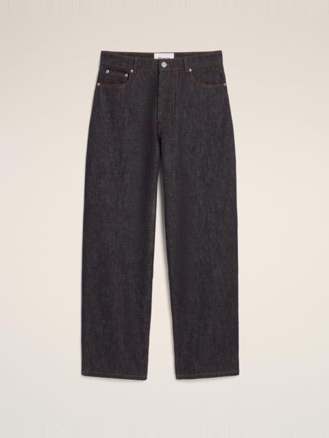 AMI Paris BLUE BAGGY-FIT COTTON JEANS