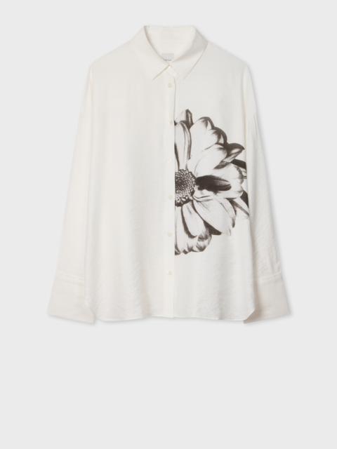 Paul Smith Women's White 'Daisy' Placement Print Shirt