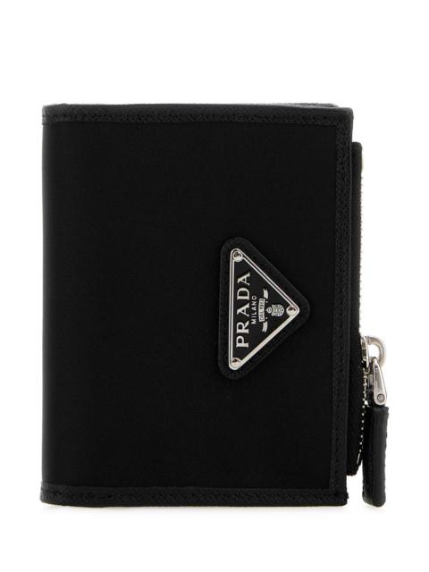 Prada Black Canvas Wallet Nero Portafogli