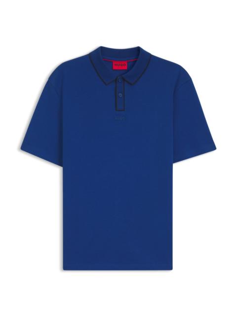 HUGO LUXURY COTTON POLO SHIRT WITH CONTRAST TRIM