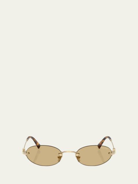 Miu Miu MU A54S Metal Oval Sunglasses