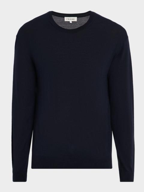 FRAME 남자의 극상 모직과 캐시미어 Crewneck 스웨터