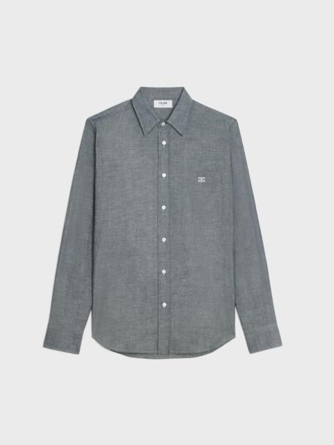 CELINE loose shirt in light chambray cotton