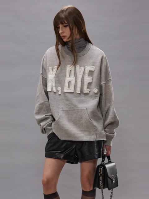 R13 K Bye Oversized Cut-Off Crewneck