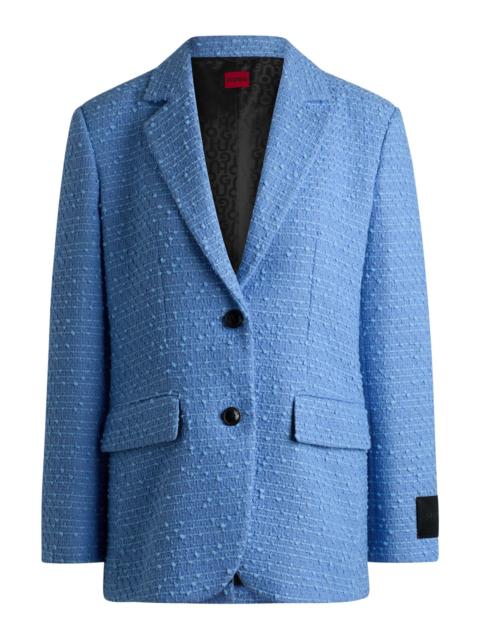 HUGO RELAXED-FIT JACKET IN TEXTURED BOUCLÉ