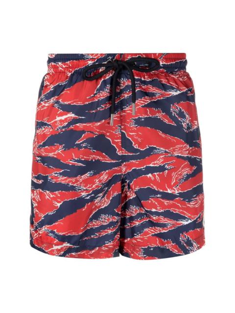 Moncler patterned drawstring swim shorts
