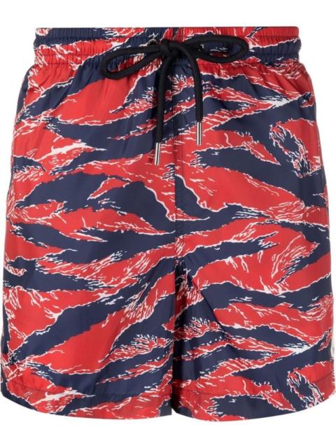 Moncler patterned drawstring swim shorts