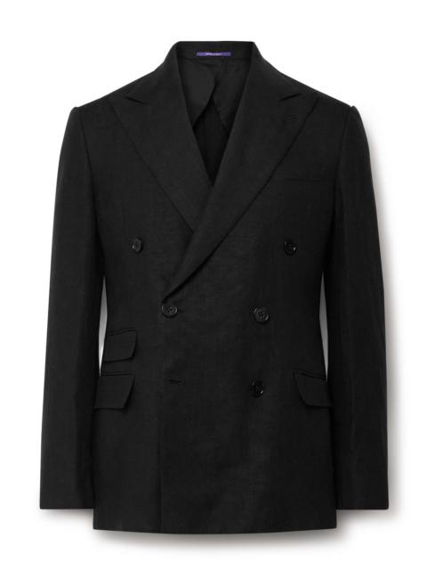 Ralph Lauren Kent Slim-Fit Double-Breasted Linen Suit Jacket