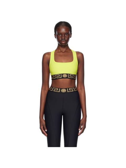 VERSACE Yellow Greca Border Bra